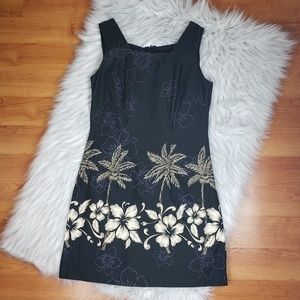 Shannon Marie Black Hawaiian Sleeveless Dress